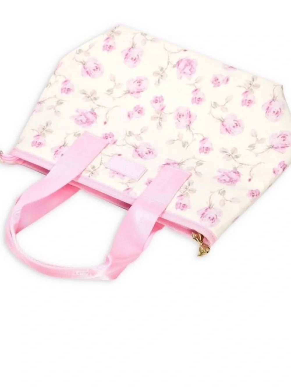 LoveShackFancy X Target Yoobi Ribbon Rosa Lunch Tote Bag Sterling Dusk
